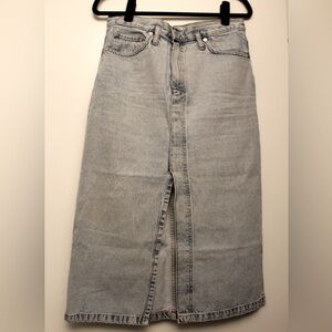 Mango Denim Midi Skirt